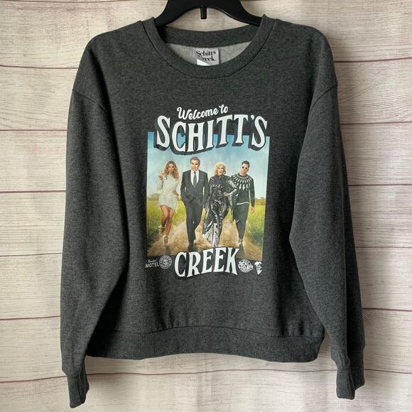 Schitt's Creek Grey Graphic Sweatshirt Long Sleeve SMALL - Picture 1 of 11